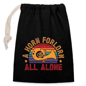 Euphonium Horn Forlorn All Alone Baritone Marching - Closable cotton gift bag (14x20cm) - black - Front