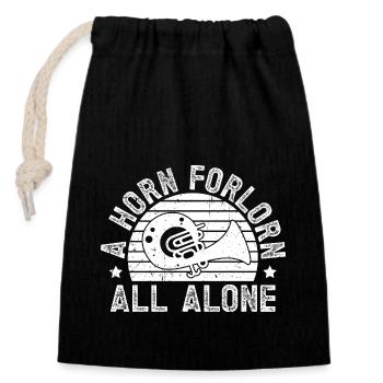 Baritone Player Horn Forlorn All Alone Euphonium - Closable cotton gift bag (14x20cm) - black - Front