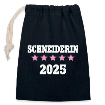 Schneiderin 2025 Neuer Job Arbeit Ausbildung Lehre - Verschließbarer Geschenkbeutel aus Baumwolle (14x20cm) - Navy - Vorne