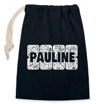 Baby Pauline - Closable cotton gift bag (14x20cm) - navy - Front