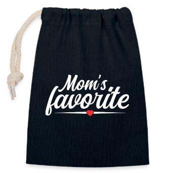 Fils préféré du cœur - La fierté de maman - Sac cadeau en coton avec cordon (14 x 20 cm) - bleu marine - Devant