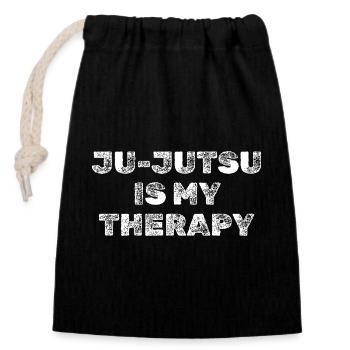 Le ju-jutsu est mon design de grunge thérapeutique - Sac cadeau en coton avec cordon (14 x 20 cm) - noir - Devant