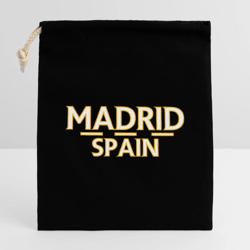 Madrid – Spain Closable cotton gift bag (14x20cm)