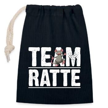Nagetier Ratte Ratten - Verschließbarer Geschenkbeutel aus Baumwolle (14x20cm) - Navy - Vorne