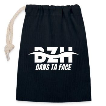Bretagne, Bretagne humour, Breitz - Sac cadeau en coton avec cordon (14 x 20 cm) - bleu marine - Devant