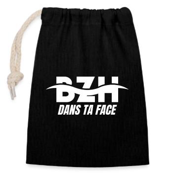 Bretagne, Bretagne humour, Breitz - Sac cadeau en coton avec cordon (14 x 20 cm) - noir - Devant