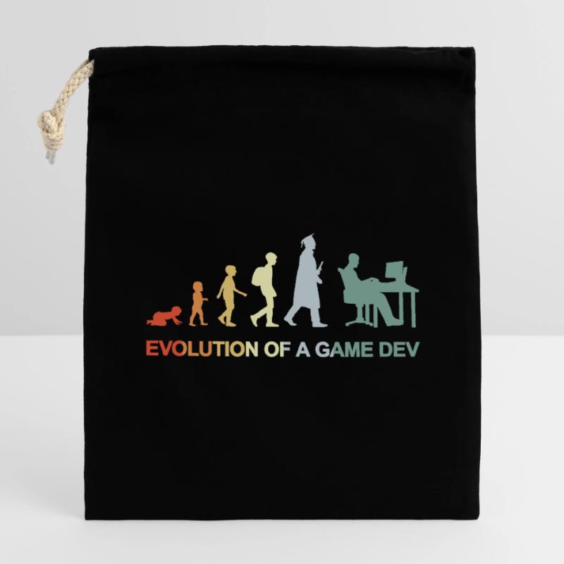 Game Dev Evolution Verschließbarer Geschenkbeutel aus Baumwolle (14x20cm)