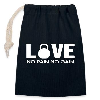 Gymnase Calisthenics « Pain-Gain » Fitness Musculaire - Sac cadeau en coton avec cordon (14 x 20 cm) - bleu marine - Devant