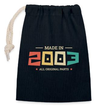 Legendary since 2003 Original 2003 - Closable cotton gift bag (14x20cm) - navy - Front