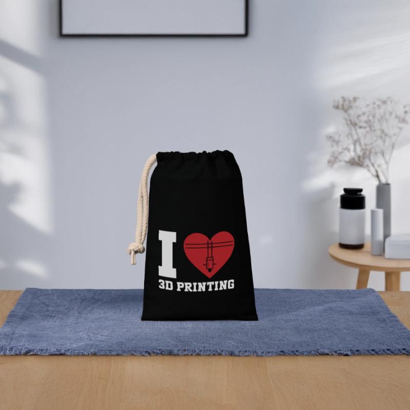 3D Printer 3D Printing Closable cotton gift bag (14x20cm)