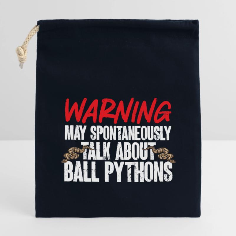 Ball Python Schlange Königspython Verschließbarer Geschenkbeutel aus Baumwolle (14x20cm)