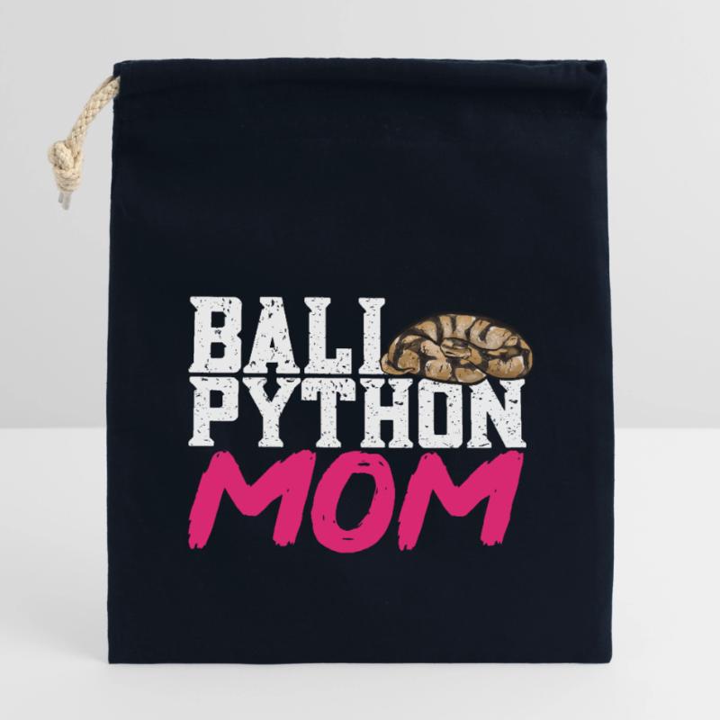 Ball Python Snake King Python Sac cadeau en coton avec cordon (14 x 20 cm)