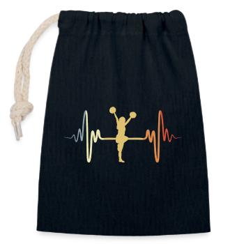 Vintage Cheerleader - Verschließbarer Geschenkbeutel aus Baumwolle (14x20cm) - Navy - Vorne
