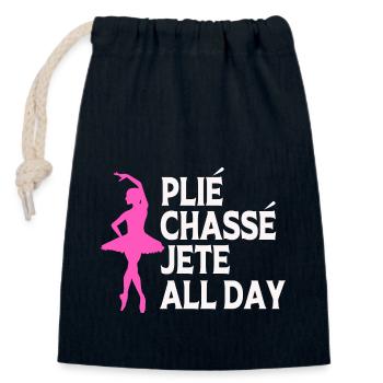 Ballet Ballet Dancer - Closable cotton gift bag (14x20cm) - navy - Front