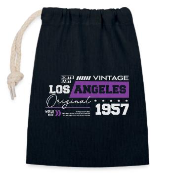 1957 Vintage Born Legend 67 Birthday - Closable cotton gift bag (14x20cm) - navy - Front
