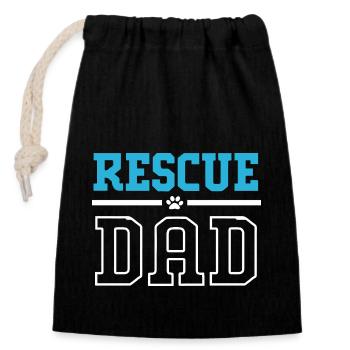 Cat Rescue Animal Rights Animal Rescue Animal Shelter - Closable cotton gift bag (14x20cm) - black - Front