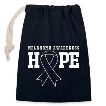 Skin cancer melanoma - Closable cotton gift bag (14x20cm) - navy - Front