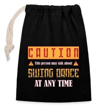 Swing Swing Music - Closable cotton gift bag (14x20cm) - black - Front