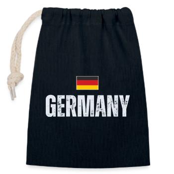 German flag, German patriot - Closable cotton gift bag (14x20cm) - navy - Front