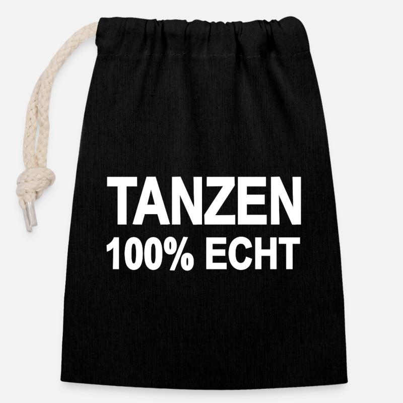 Danser - Sac cadeau en coton avec cordon (14 x 20 cm) - noir