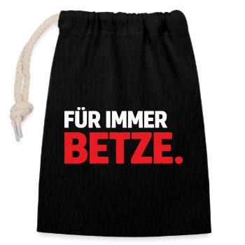 Forever Betze – T-shirt statement de Kaiserslautern - Sac cadeau en coton avec cordon (14 x 20 cm) - noir - Devant