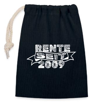 2009 - Closable cotton gift bag (14x20cm) - navy - Front