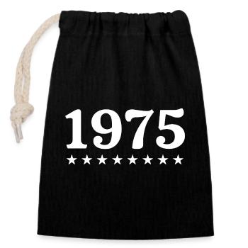1975 Limited Edition 1975 Retro 1975 - Closable cotton gift bag (14x20cm) - black - Front