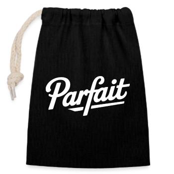 perfect - Closable cotton gift bag (14x20cm) - black - Front
