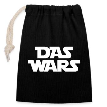 Das wars - Verschließbarer Geschenkbeutel aus Baumwolle (14x20cm) - Schwarz - Vorne