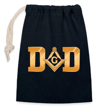 Illuminati Freimaurer - Verschließbarer Geschenkbeutel aus Baumwolle (14x20cm) - Navy - Vorne