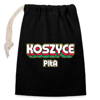 Košice Piła. Name des Retro-Bezirks - Verschließbarer Geschenkbeutel aus Baumwolle (14x20cm) - Schwarz - Vorne