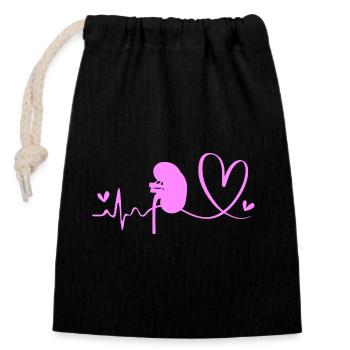Kidney Donor Donor Kidney - Closable cotton gift bag (14x20cm) - black - Front