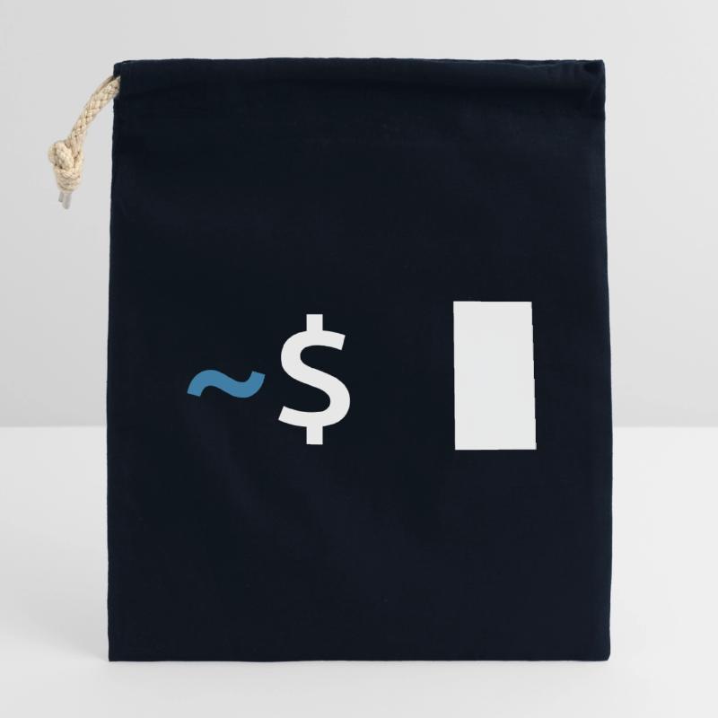 Linux Shell Command Closable cotton gift bag (14x20cm)