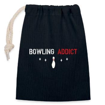 Bowling-Süchtiger - Verschließbarer Geschenkbeutel aus Baumwolle (14x20cm) - Navy - Vorne