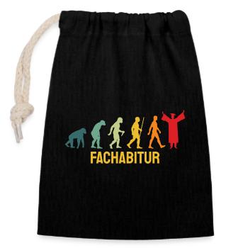 Fachabi Für dieses Shirt Musste Ich Lange Lernen - Verschließbarer Geschenkbeutel aus Baumwolle (14x20cm) - Schwarz - Vorne