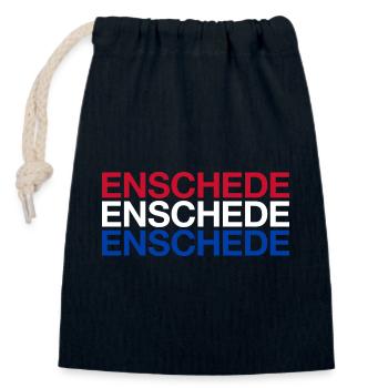 ENSCHEDE Netherlands Niederlande Flgge - Verschließbarer Geschenkbeutel aus Baumwolle (14x20cm) - Navy - Vorne