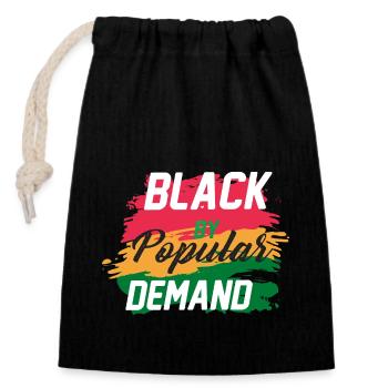 Black History Month Black History - Closable cotton gift bag (14x20cm) - black - Front