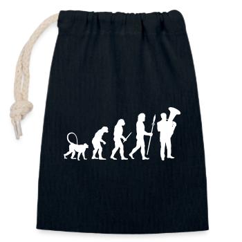 Development of the tuba player - Closable cotton gift bag (14x20cm) - navy - Front