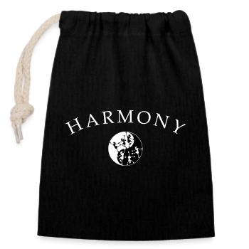 Dancing Ballet Harmony - Closable cotton gift bag (14x20cm) - black - Front