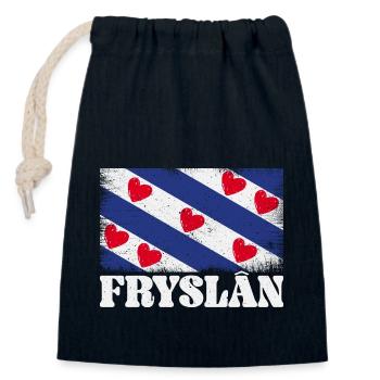 Holzschuh Niederlande National Königstag - Verschließbarer Geschenkbeutel aus Baumwolle (14x20cm) - Navy - Vorne