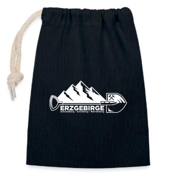 Erzgebirge Saxony Mining Miners - Sac cadeau en coton avec cordon (14 x 20 cm) - bleu marine - Devant