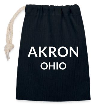 Akron Ohio USA - Verschließbarer Geschenkbeutel aus Baumwolle (14x20cm) - Navy - Vorne