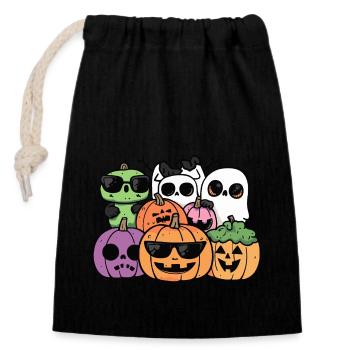 Halloween Party Figuren Sonnenbrille - Verschließbarer Geschenkbeutel aus Baumwolle (14x20cm) - Schwarz - Vorne