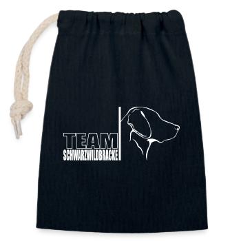 TEAM Schwarzwildbracke Hunde Hund Wilsigns - Verschließbarer Geschenkbeutel aus Baumwolle (14x20cm) - Navy - Vorne