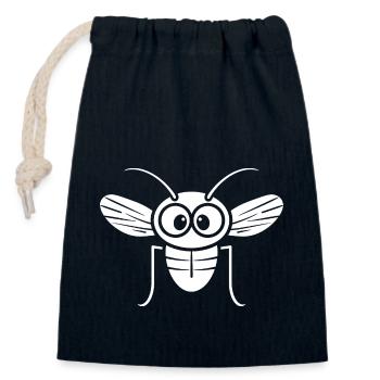Fliegen - Verschließbarer Geschenkbeutel aus Baumwolle (14x20cm) - Navy - Vorne