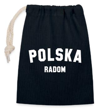 RADOM Polska Poland Polen - Closable cotton gift bag (14x20cm) - navy - Front