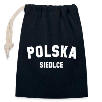 SIEDLCE Polska Poland Polen - Closable cotton gift bag (14x20cm) - navy - Front