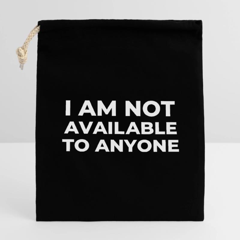 Conception de déclaration de protestation typographique audacieuse Sac cadeau en coton avec cordon (14 x 20 cm)