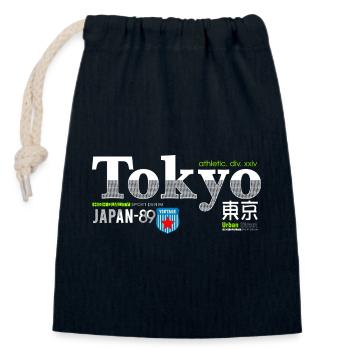 Tokyo Vintage Sport Denim - Verschließbarer Geschenkbeutel aus Baumwolle (14x20cm) - Navy - Vorne