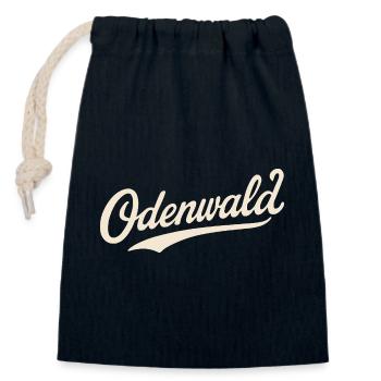 Odenwald Schriftzug Retro - Verschließbarer Geschenkbeutel aus Baumwolle (14x20cm) - Navy - Vorne